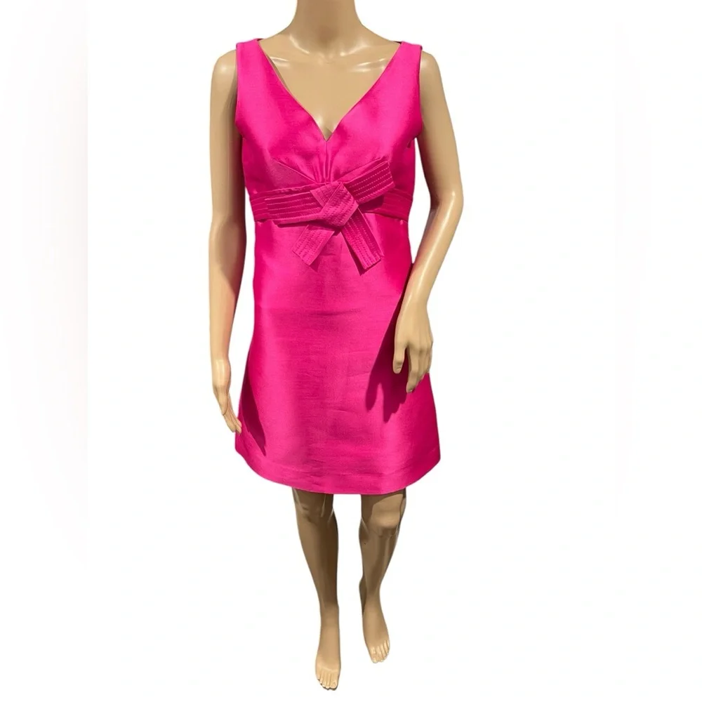 Kate Spade New York Dress Womens Origami A Line Pink Bow Size 2 - Picture 2 of 14